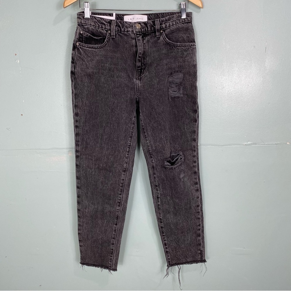Iro‎ Jeans Black Faded Distressed Sz 27